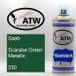 Preview: Saab, Scarabe Green Metallic, 230: 400ml Sprühdose, von ATW Autoteile West.